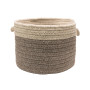 Chunky Natural Wool Dipped Braided Basket