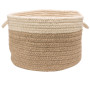 Chunky Natural Wool Dipped Braided Basket