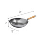 Classic Series Carbon Steel Stir Fry Pan with Birch Handle, 12"
