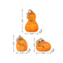 White Lines Glass Pumpkin Gourd, Set of 3