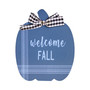 Fall Harvest Wooden Pumpkin 2 Piece Welcome Plaques Set, 8"