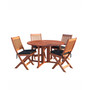 Distribution Miramar 5 Piece Hardwood Outdoor Folding Dining Set