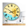 Pink and Blue Pineapple Large Modern Wall Clock - 36" x 28" x 1"