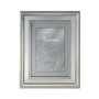 Silver Plated Metal Picture Frame - Brushed Silver Inner Panel - 5" x 7"