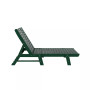 2 Pieces Poly Outdoor Patio Chaise Lounge Chair with Side Table Set