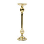 Medium Traditional Brass Candle Holder, 5" x 16.5"