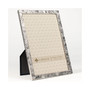 Silver Metal Picture Frame with Linen Pattern - 5" x 7"
