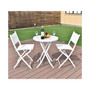 3 PCS Folding Bistro Table Chairs Set Garden Backyard Patio Furniture