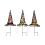 23" Pre-Lit Witch's Hat Garden Stakes