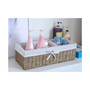Seagrass Shelf Storage Baskets with Lining, Set of 3