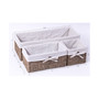 Seagrass Shelf Storage Baskets with Lining, Set of 3