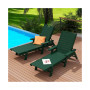 Adirondack Outdoor Chaise Lounge for Patio Garden Poolside (Set of 2)
