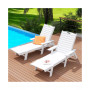 Adirondack Outdoor Chaise Lounge for Patio Garden Poolside (Set of 2)