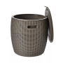 9.5 Gallon 4-in-1 Patio Rattan Cool Bar Cocktail Table Side Table