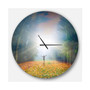 Designart Oversized Landscapes Round Metal Wall Clock - 36 x 36