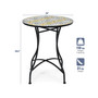 28.5'' Patio Round Mosaic Bistro Table Plant Stand Flower Pattern Garden