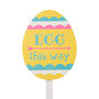 Set of 3 15"H Wooden Easter Egg Yard Stake