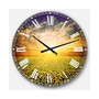 Designart Oversized Floral Round Metal Wall Clock