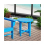 All-Weather Outdoor Patio Round Poly Adirondack Side Table