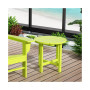 All-Weather Outdoor Patio Round Poly Adirondack Side Table
