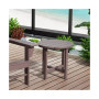 All-Weather Outdoor Patio Round Poly Adirondack Side Table