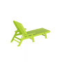 3 Pieces Set Poly Adirondack Outdoor Chaise Lounges with Side Table