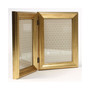 Hinged Double Sutter Burnished Gold Picture Frame - 5" x 7"