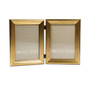 Hinged Double Sutter Burnished Gold Picture Frame - 5" x 7"