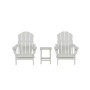 3 Piece Set Outdoor Folding Adirondack Chairs with Side Table