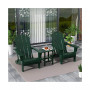 3 Piece Set Outdoor Folding Adirondack Chairs with Side Table