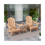 3 Piece Set Outdoor Folding Adirondack Chairs with Side Table