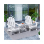3 Piece Set Outdoor Folding Adirondack Chairs with Side Table