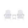 3 Piece Set Outdoor Folding Adirondack Chairs with Side Table
