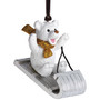 Sledding Teddy Ornament