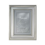 Silver Plated Metal Picture Frame - Brushed Silver Inner Panel - 4" x 6"