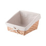 Wooden Angled Display Basket with Fabric Liner
