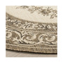 Courtyard Creme and Brown 5'3" x 5'3" Sisal Weave Round Outdoor Area Rug