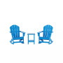 3 Piece set Outdoor Patio Poly Adirondack rocking chairs with side table