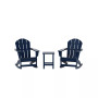 3 Piece set Outdoor Patio Poly Adirondack rocking chairs with side table