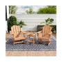 3 Piece set Outdoor Patio Poly Adirondack rocking chairs with side table
