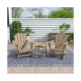 3 Piece set Outdoor Patio Poly Adirondack rocking chairs with side table