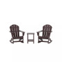 3 Piece set Outdoor Patio Poly Adirondack rocking chairs with side table