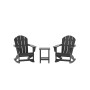 3 Piece set Outdoor Patio Poly Adirondack rocking chairs with side table