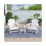 3 Piece set Outdoor Patio Poly Adirondack rocking chairs with side table