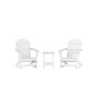 3 Piece set Outdoor Patio Poly Adirondack rocking chairs with side table