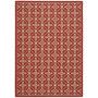 Courtyard Red and Creme 2'7" x 5' Outdoor Area Rug