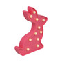 LED Lighted Pink Easter Bunny Marquee Wall Sign, 9.5"