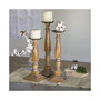 3-Piece Wood Candle Holders