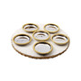 11" Round Seder Tray with Bowls Set, 7 Pieces