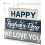 12" Lighted Wooden Happy Father's Day Block Sign